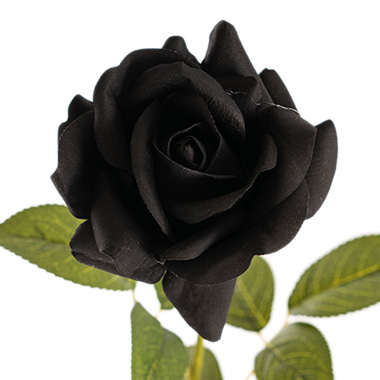 Real Touch Roses - Siena Real Touch Rose Full Bloom Black (60cmH)
