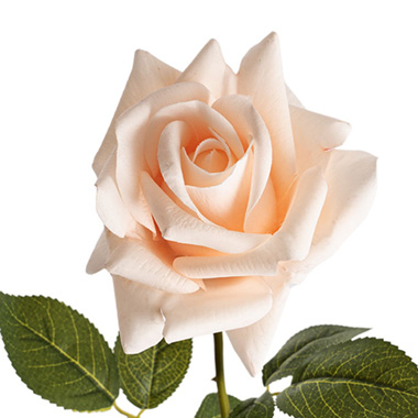  - Siena Real Touch Rose Full Bloom Soft Peach (60cmH)