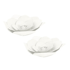 Flower Heads - Rose Paper Wall Flower White (50cmD)