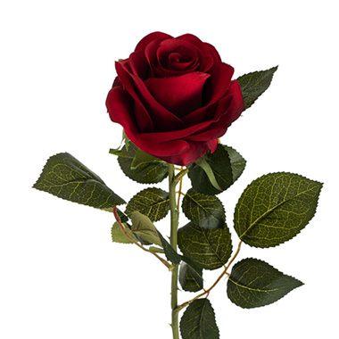 Artificial Roses - Valentina Silk Open Rose Red (65cmH)
