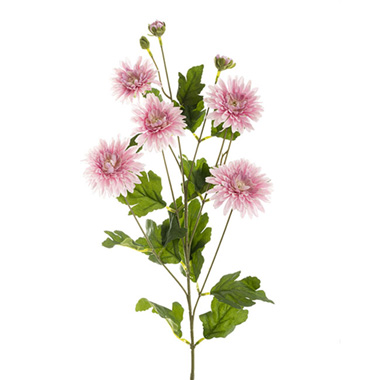 Other Artificial Flowers - Chrysanthemum x 7 Head Spray Soft Pink (83cmH)