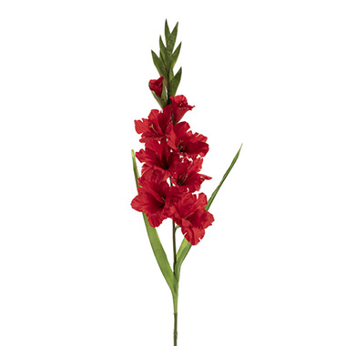 Other Artificial Flowers - Gladiolus x 11 Head Long Stem Red (93cmH)