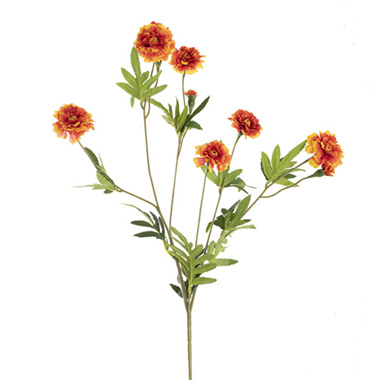 Other Artificial Flowers - Marigold x 9 Head Spray Orange (5.5cmDx82cmH)