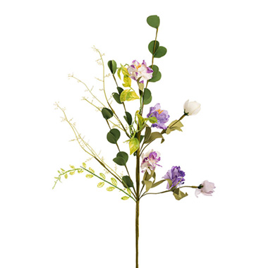 Other Artificial Flowers - Mixed Field Flower Spray Purple (50cmH)