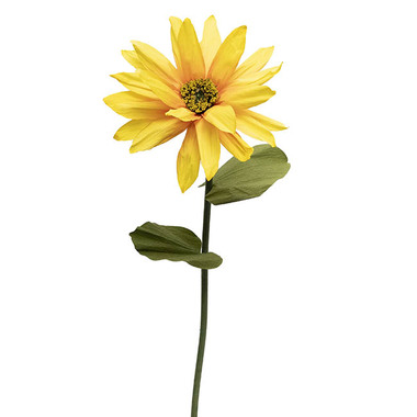 Artificial Paper Flowers - Large Paper Flower Sunflower Stem Yellow (30cmDx110cmH)