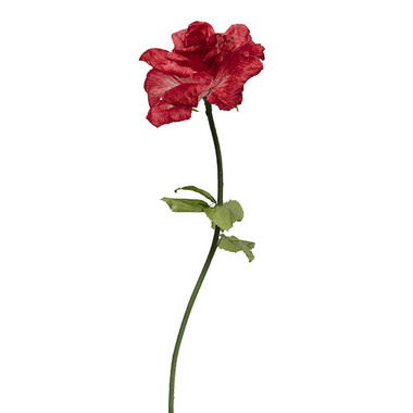 Artificial Paper Flowers - Large Romantic Paper Flower Rose Stem Red (30cmDx130cmH)