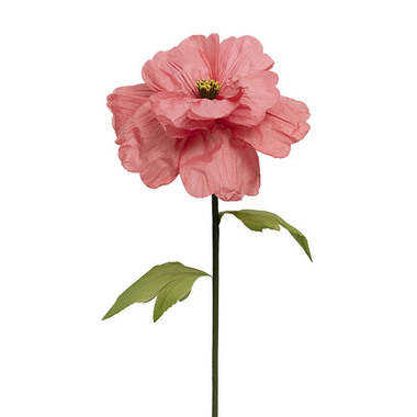 Artificial Paper Flowers - Giant Paper Flower USA Pillar Rose Stem Coral (40cmDx120cmH)