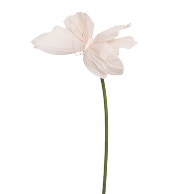 Artificial Paper Flowers - Large Paper Butterfly Soft Pink (50x35x90cmH)