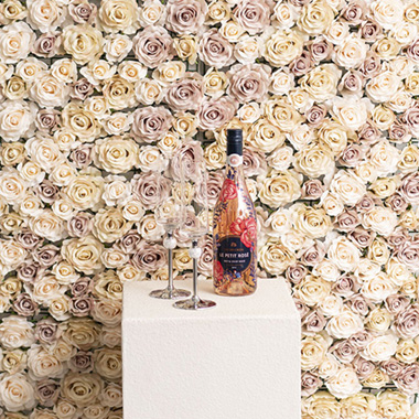 Flower Walls - Rose Flower Wall Roll Soft Pink & Cream (200x52cmH)