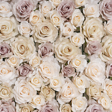 Rose Flower Wall Roll Soft Pink & Cream (200x52cmH)