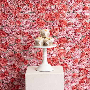 Flower Walls - Rose Flower Wall Roll Mixed Pink (200x52cmH)