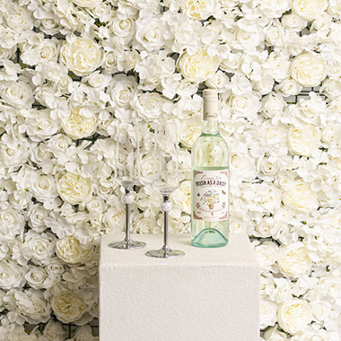 Flower Walls - Rose Peony Hydrangea Flower Wall Roll White (200x52cmH)