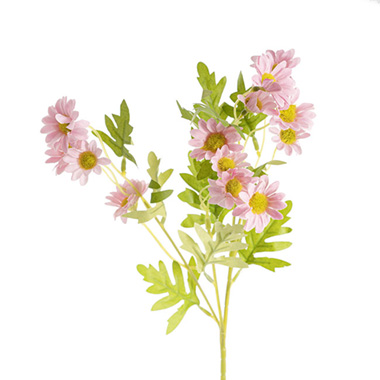 Daisy Spray 15x Flowers Soft Pink (3.5cmDx63cmH)