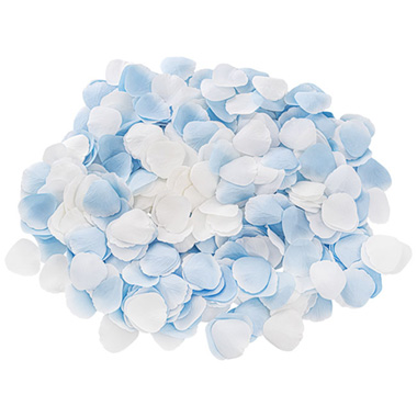 Rose Petals - Rose Petals White & Soft Blue Mix 5cmD (600PC Bag)