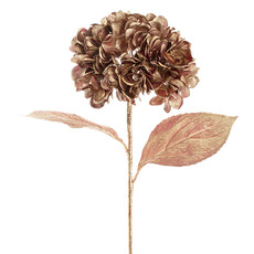 Artificial Metallic Flowers - Grand Hydrangea Metallic Rose Gold (63.5cmH)