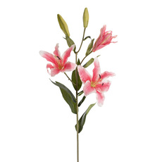 Artificial Lilies - Artificial Large Tiger Lily 5 Head Hot Pink (99cmH)