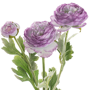 Buttercup Ranunculus Spray x3 Soft Purple (52cmH)