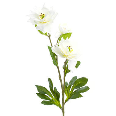 Hibiscus Flower Spray White (66cmH)