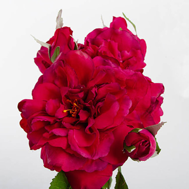Wild Rose Bouquet Dark Red (35cmH)