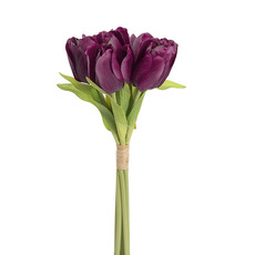 Artificial Tulip Bouquets - Dutch Tulip Bouquet x 7 Purple (30cmH)