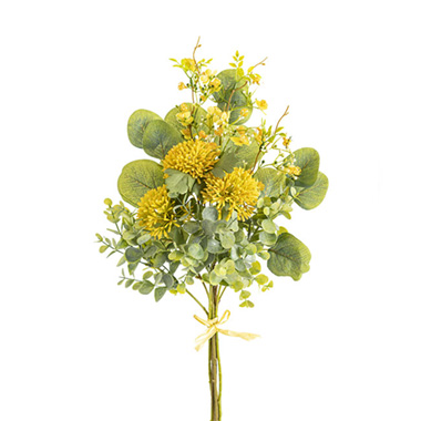 Other Artificial Bouquets - Eucalyptus Wild Flower Bouquet Yellow (44cmH)