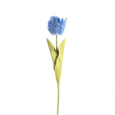 Artificial Tulips - Artificial Parrot Tulip Blue (48cmH)