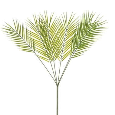  - Palm Leaf Spray x6 Branch Green (76cmH)