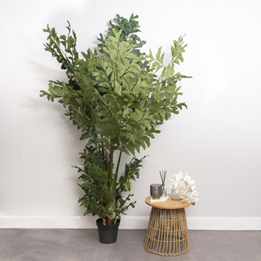 Artificial Grand Caryota Potted Tree Green (220cmH)
