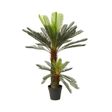 Artificial Plants - Artificial Cycad Fern Potted Plant Green (150cmH)