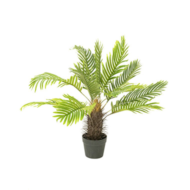 Artificial Palm Leaf Fern Potted Plant Green (75cmH)