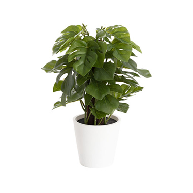 Artificial Plants - Artificial Monstera Potted Plant Green (25cmH)
