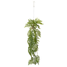 Artificial Plants - Artificial Hanging Kokedama Fern Green (100cmH)