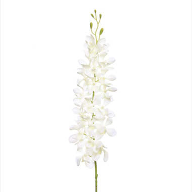 Artificial Orchids - Dendrobium Tropical Orchid 20 Flowers Cream (95cmH)
