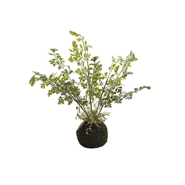 Artificial Plants - Artificial Celery Fern Kokedama Green (45cmH)