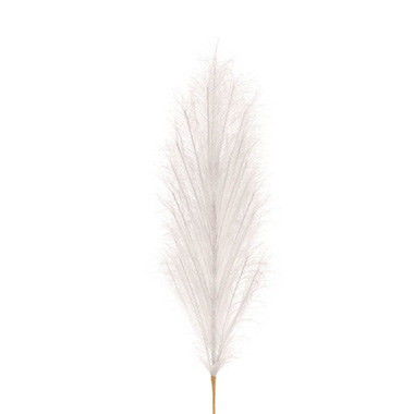 Artificial Dried Leaves - Artificial Bulrush Spray Off White (110cmH)