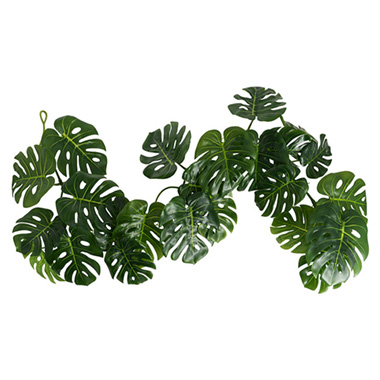 Artificial Garlands - Real Touch Philo Monstera Vine Garland Green (130cmH)