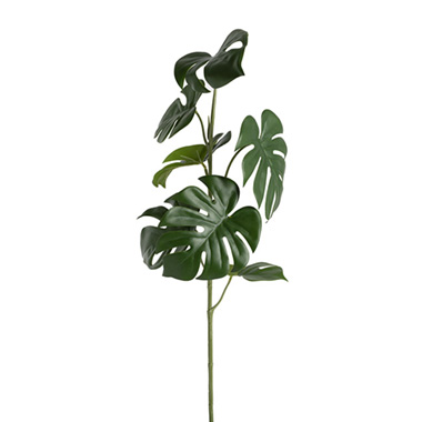 Artificial Leaves - Philo Split Monstera 7 Leaf Real Touch Spray Green (72cmH)