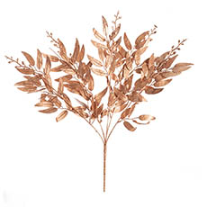 Artificial Metallic Leaves - Eucalyptus Willow Leaf Spray Metallic Rose Gold (55cmH)