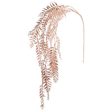 Artificial Metallic Leaves - Hanging Bamboo Leaf Spray Metallic Rose Gold (105cmH)