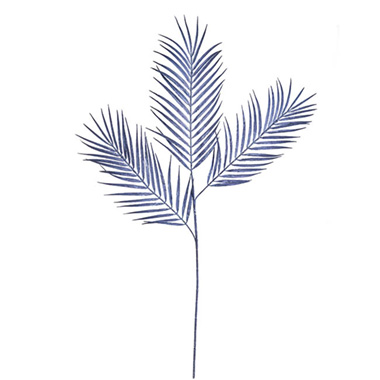 Artificial Dried Leaves - Palm Leaf Spray French Blue (95cmH)