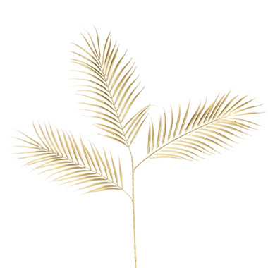 Artificial Metallic Leaves - Palm Leaf Spray Metallic Gold (95cmH)