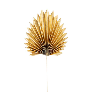 Artificial Leaves - Paper Spear Palm Leaf Large Gold (45cmH)