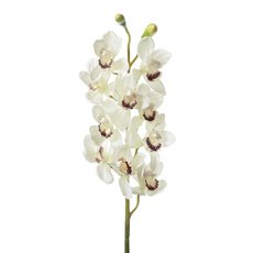Artificial Orchids - Cymbidium Orchid Spray 10 Flowers Cream (100cmH)