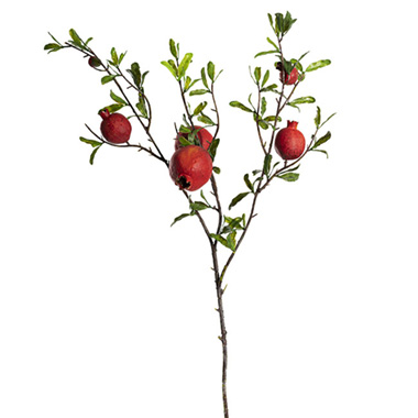 Christmas Flowers & Greenery - Pomegranate Spray Red (78cmH)