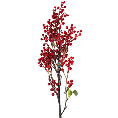 Artificial Berries - Ardisia Crenata Fruit Berry Spray Red (63cmH)