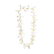 Artificial Garlands - Frangipani Lei White & Yellow (100cm)