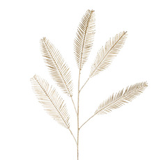 Christmas Flowers & Greenery - Artificial Feather Leaf Spray Metallic Gold (95cmH)