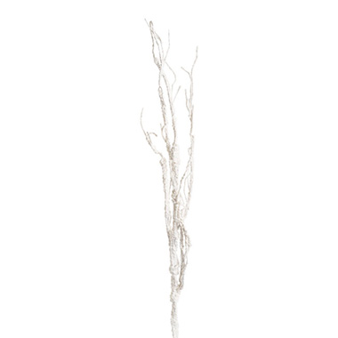  - Artificial Long Stem Twig Branch Pearl White (110cmH)