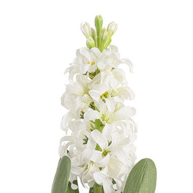 Hyacinth Flower Spray White (44cmH)