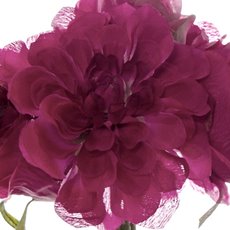 Dahlia & Cabbage Rose Bouquet Hot Pink (28cmH)
